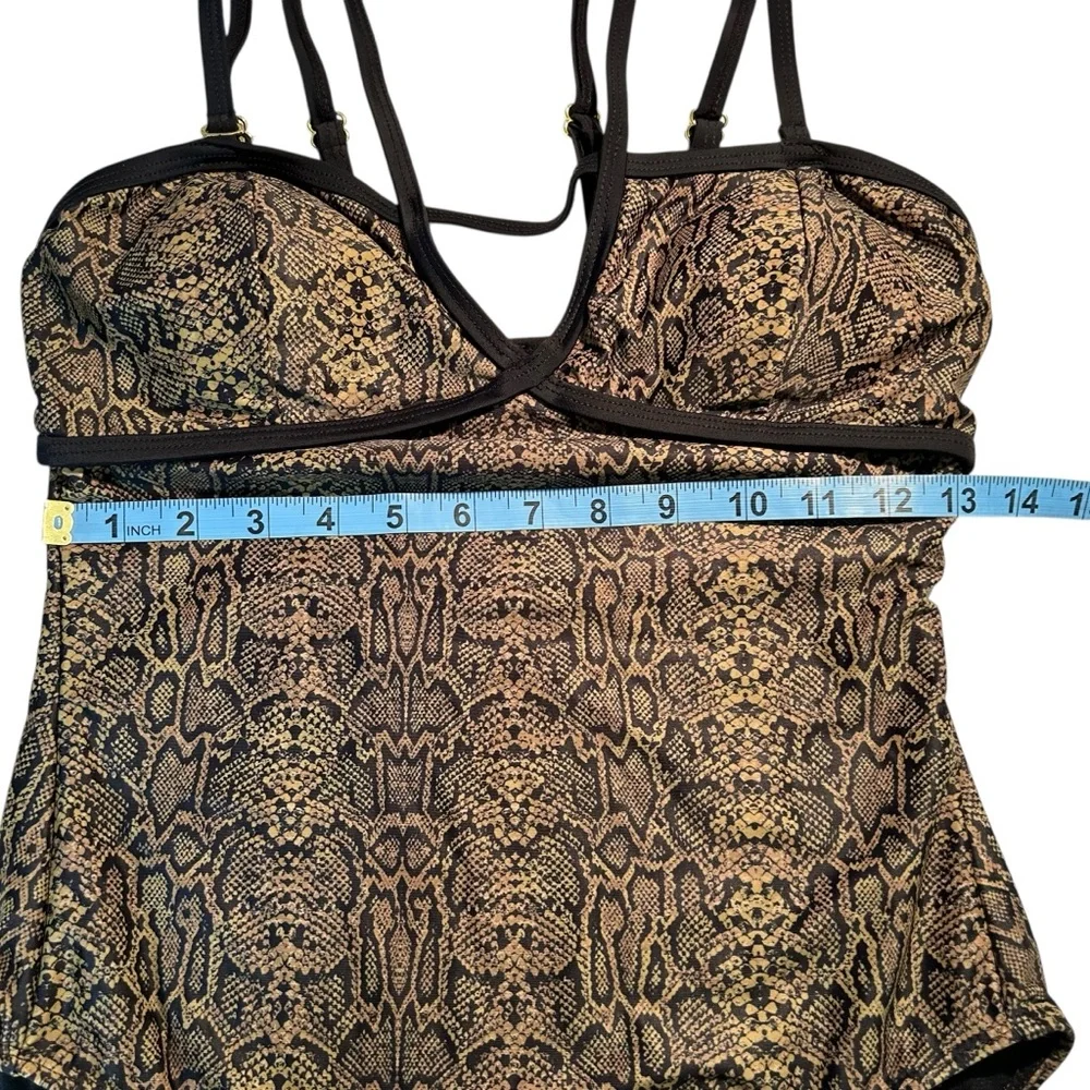 NEW Nicole Miller Swimsuit One Piece Snakeskin Print Size Small New Without Tags